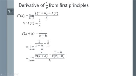 Derivative of 1 x. Things To Know About Derivative of 1 x. 