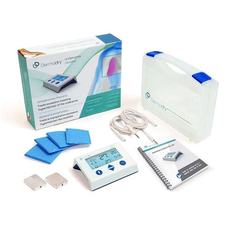 Dermadry. Dermadry Total – DER-DRY-1001. Iontophoresis has a tremendous success rate in achieving complete dryness, that is difficult to achieve with antiperspirants and creams. Dermadry is a cost-effective one-time purchase making it a very affordable solution. Iontophoresis treatments only take 15 to 20 minutes and can provide results that last up to ... 