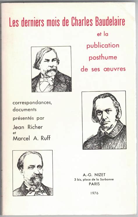 Derniers mois de charles baudelaire et la publication posthume de ses oeuvres. - Ministers manual by james w cox.