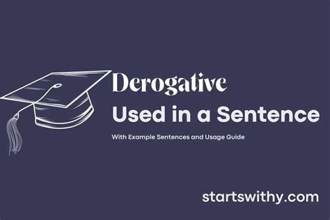 Derogative sentences.  5.  Define derogative.  Tending to derogate; detractive.  ...