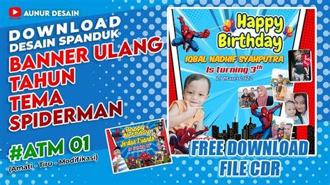 Desain Banner Ultah Anak Superhero Cdr – tumantuku.com