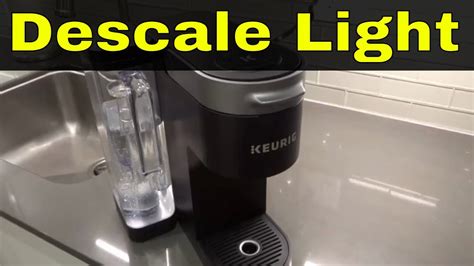 Pour out any water in your Keurig’s reservoir and remove the water filter. If your machine has one, and make sure the K-Cup holder is empty. 2. Next, pour descaling solution or white vinegar into the reservoir. If you are using Keurig Descaling Solution, pour the entire bottle into the reservoir.. 