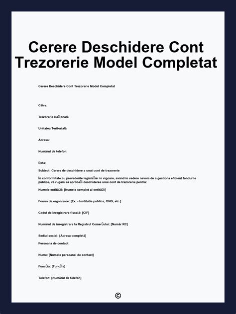 Deschidere cont trezorerie pfa. .  ...