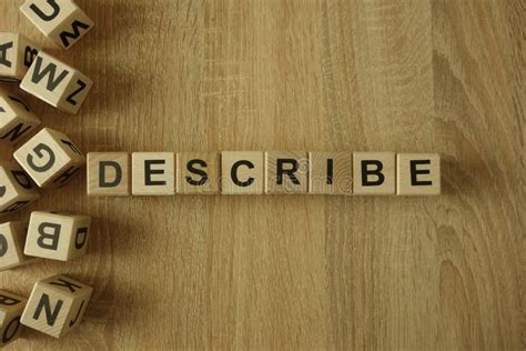 Describe Word from Wooden Blocks Stock Image Image of finance