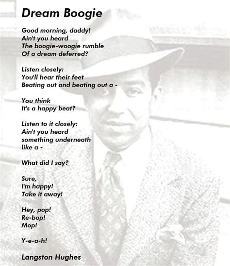 Describe langston hughes. Get LitCharts A +. “Theme for English B” was published the American poet Langston Hughes in 1951, toward the end of Hughes’s career. The poem is a dramatic monologue written in the voice of a twenty-two-year-old black college student at Columbia University in New York City. His professor gives an apparently simple assignment: to write one ... 