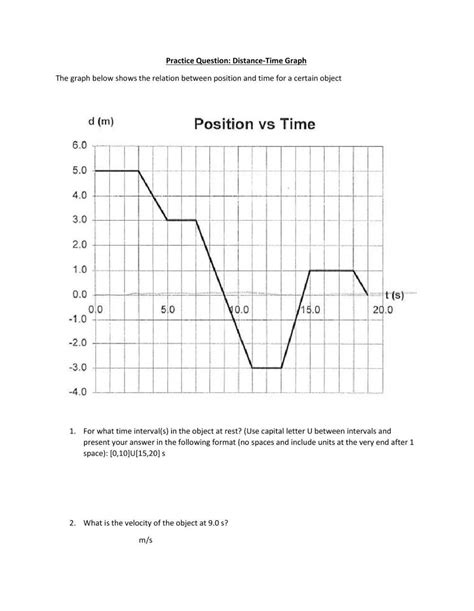 Describing Motion Velocity vs Time Graphs Answers Physics