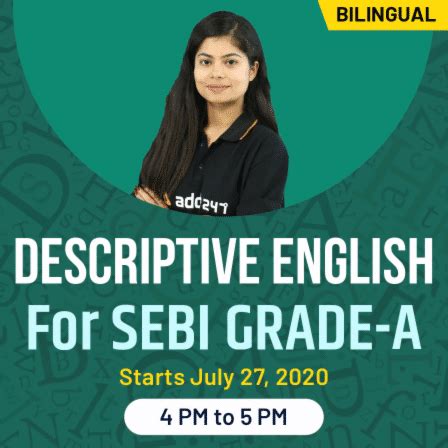 Descriptive English for SEBI Grade A Bilingual Live Class