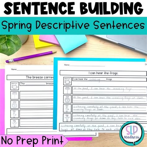 Descriptive Writing Sentence Worksheets — SLP Madness