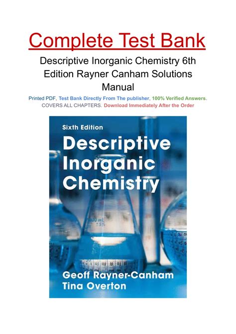 Descriptive inorganic chemistry solutions manual canham. - Ymca pool operator study guide answers.