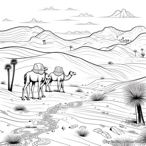 Desert Background Coloring