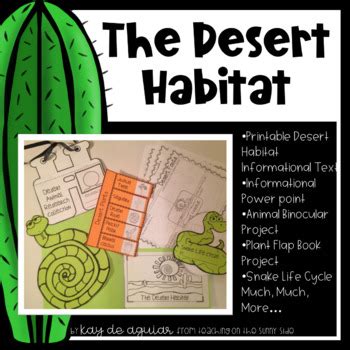 Desert Habitat Unit Digital & Printable Activities