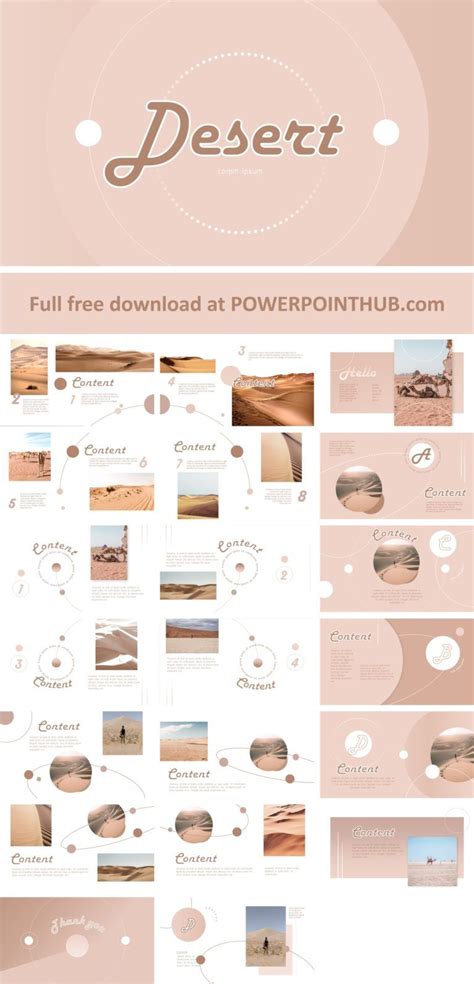 Desert PowerPoint Template Powerpoint Hub ในปี 2020 เค้าโครงการ