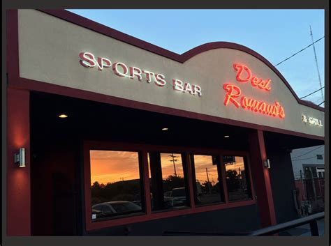 Desi romano's sports bar & grill menu. Desi Romano's Sports Bar & Grill is a sports bar with a classy twist and a deliciously extensive menu that includes great burg ers and oysters. Come hangout in our wonderful bar that houses 7 big screen TVs, and enjoy live music every Saturday night! Our courtyard patio is also a great way to relax and enjoy awesome drinks and delicious meals. 
