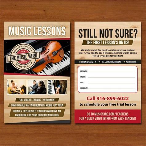 Design 1/2 Page Flyer For Our Music Lessons Program! by K41Z4 Music