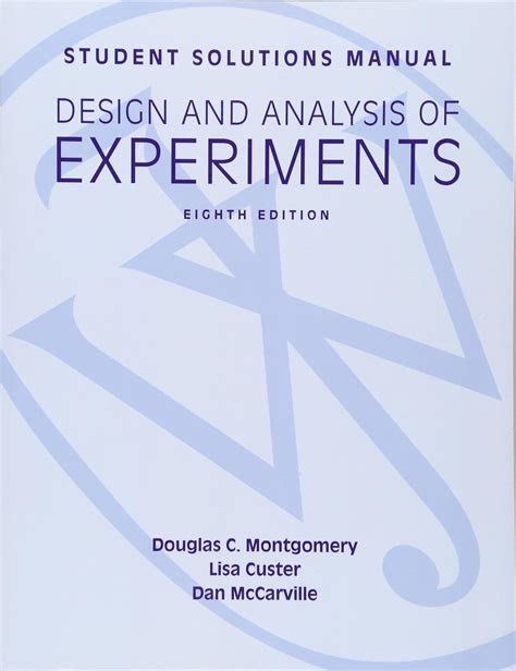 Design And Analysis Of Experiments Solution Manual