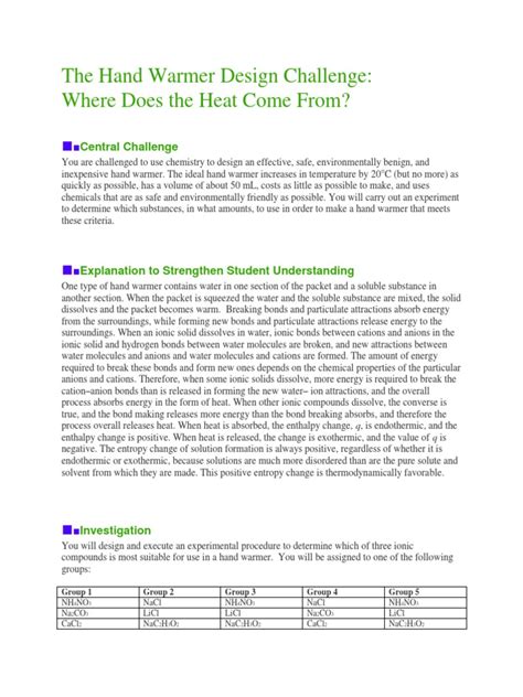 Design Challenge Warmer Hand Lab Answers