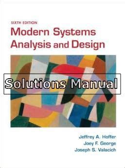 Design Modern Systems 6th Analysis Edition Solutions