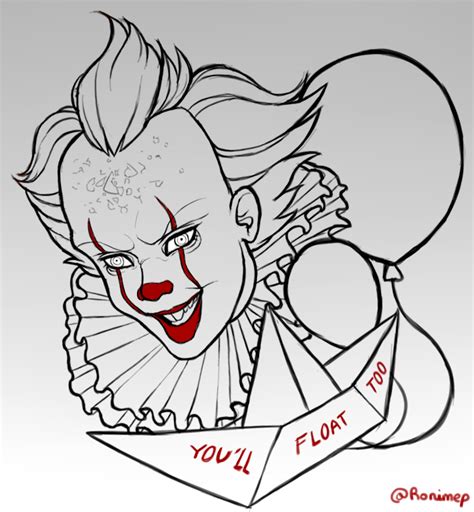 Design Pennywise Tattoo Stencil - Realtec