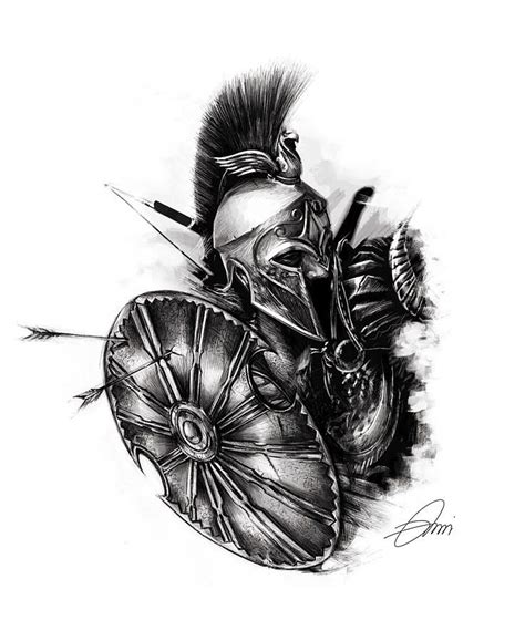 Design Spartan Tattoo Drawing