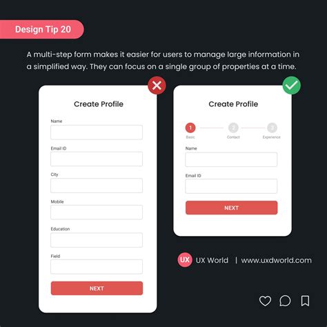 Design Tip20 Use MultiStep Forms to Manage Information UX Design