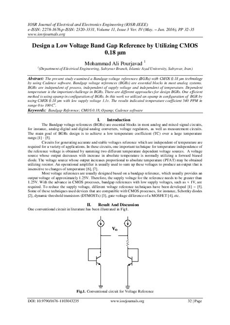 Design a Low Voltage Band Gap Reference by Utilizing CMOS 0.18 m