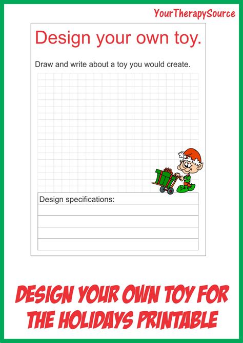 Design a Toy Worksheet Your Therapy Source