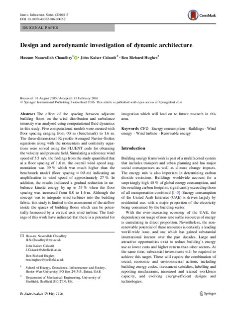 Design and aerodynamic investigation of dynamic architecture