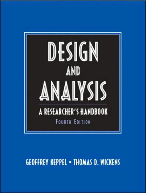 Design and analysis a researchers handbook 4th. - Granville last stand secrets of the stock market revealed hardcover.