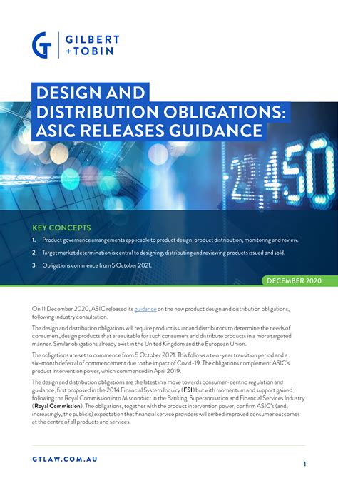 Design and distribution obligations for schemes ASIC