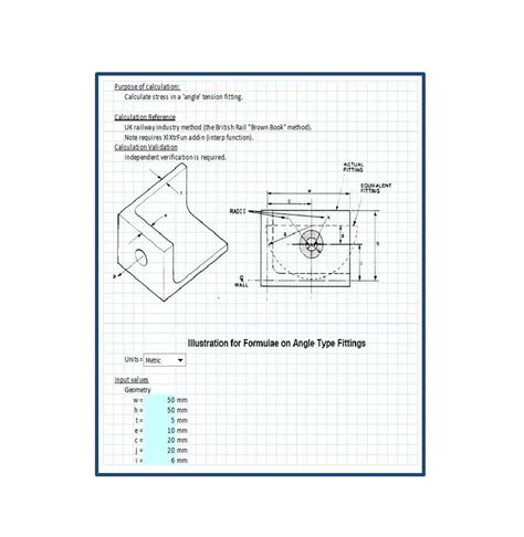 Design of Angle type tension fitting Excel Sheet Get into Cart