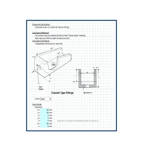Design of Channel type tension fitting Excel Sheet Get into Cart