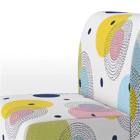 Designart "Multicolor Circle Pattern" Upholstered Patterned Accent