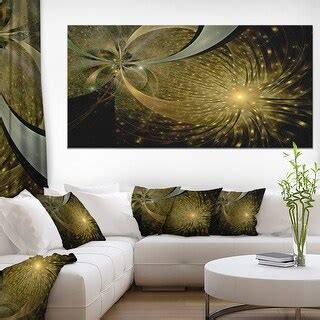 Designart "Symmetrical Firework Pattern" Abstract Print On Canvas Bed