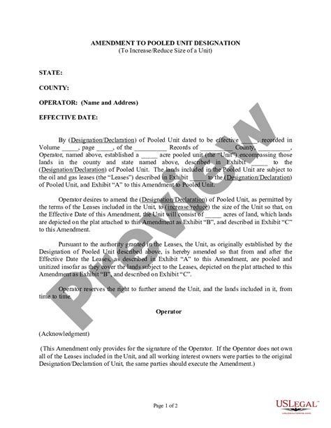 Designation of Unit What Does Unit Designation Mean US Legal Forms