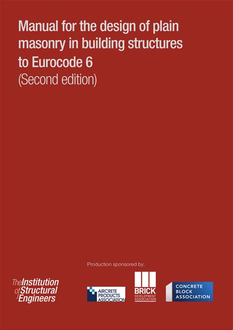 Designers guide to eurocode 6 design of masonry structures en 1996 1 1 general rules for rein. - Baxi luna 310fi manuale di servizio.