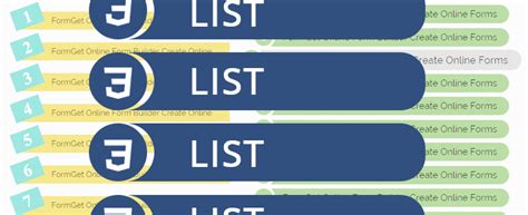 Designing CSS Lists FormGet