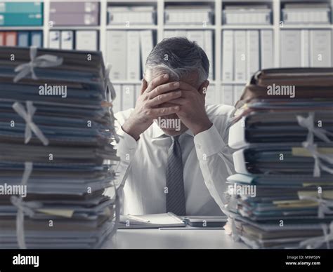 Desk papers stacks hi-res stock photography and …