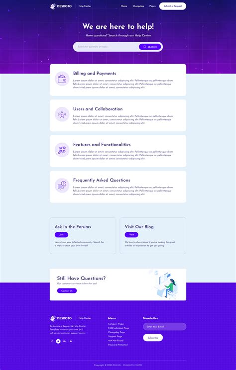 Deskoto HelpDesk and Knowledge Base HTML Template by UIAXIS ThemeForest