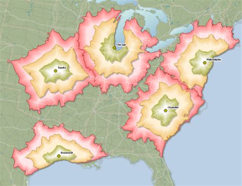 Desktop Help 10.0 - Service area analysis - ArcGIS