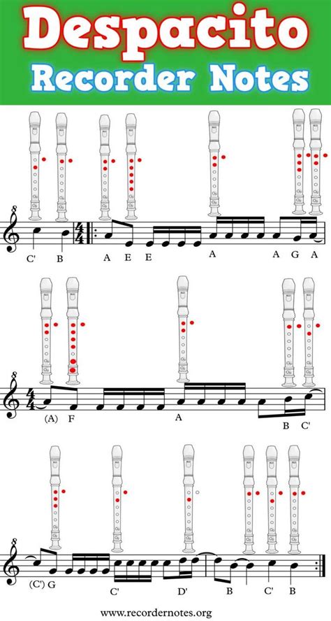 Despacito on Recorder【Learn with Letters】