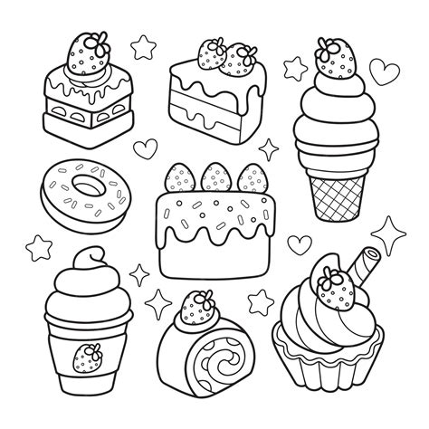 Dessert Coloring Shee