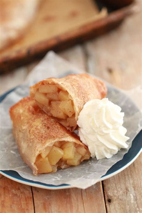 Dessert Egg Rolls for Fall (Baked Not Fried)