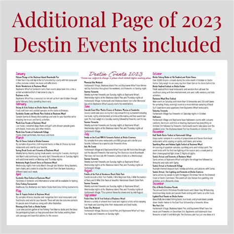 Destin Entertainment Calendar