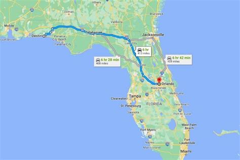 Destin to miami. and leave at 4:41 pm. drive for about 2.5 hours. 7:08 pm eat at Nick's Seafood Restaurant. stay for about 1 hour. and leave at 8:08 pm. drive for about 27 minutes. 8:36 pm arrive in Destin. day 2 driving ≈ 7.5 hours. find more stops. 