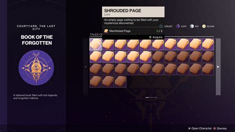 Destiny 2 Book of the Forgotten How to get Spectral Pages and Manifested Pages explained 