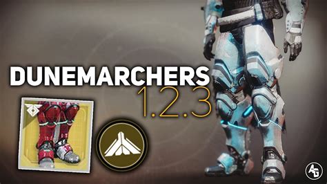 Exotic Armor: Dunemarchers (Legs) Sprint. Melee. Shotgun. Rinse and repeat. Dunemarchers increase your sprint speed and build up a charge when you sprint. Meleeing an enemy will chain that charged damage to nearby enemies. Perfect for teams stacked up on capture points! Class Setup. Super: Bladefury; ... When not working on Destiny 2 …. 