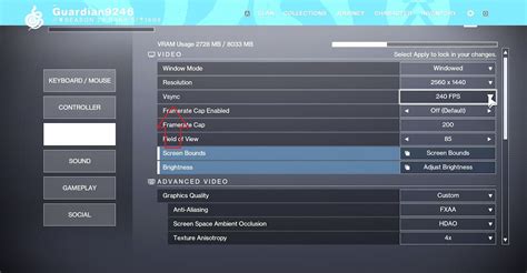 Destiny 2 gsync tearing.  - Changed the Fullscreen, to Fullscreen Gsync adds minimal input la...