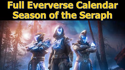 Destiny 2 season 21 eververse calendar. The Destiny 2 Eververse calendar changes weekly alongside the Destiny 2 weekly rotation and Destiny 2 Legendary Lost Sector and brings a whole host of goodies you can purchase using Bright Dust or ... 