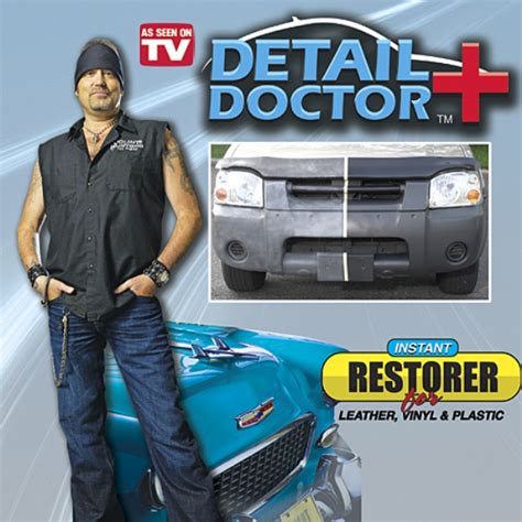 Detail doctor. Product Description. As Seen On TV, Detail Doctor, The 1 Step Application That Protects & Restores Your Vehicle's Bumper, Moldings, Door Panels, Mirror Covers & Interior Dashboards So They Look Showroom New, Great For Exterior & Interior, Recommended By Danny The Count Koker From The Hit Show Counting Cars. 