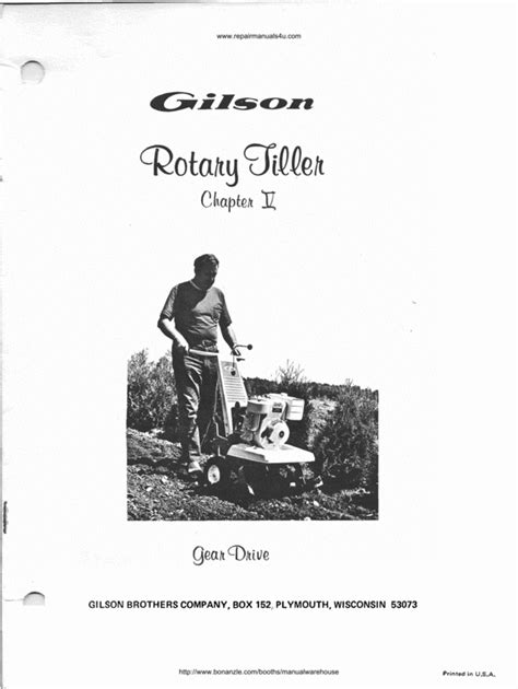 Detail manual guide gilson brothers tiller. - Bobcat ransome mower textron repair manual.